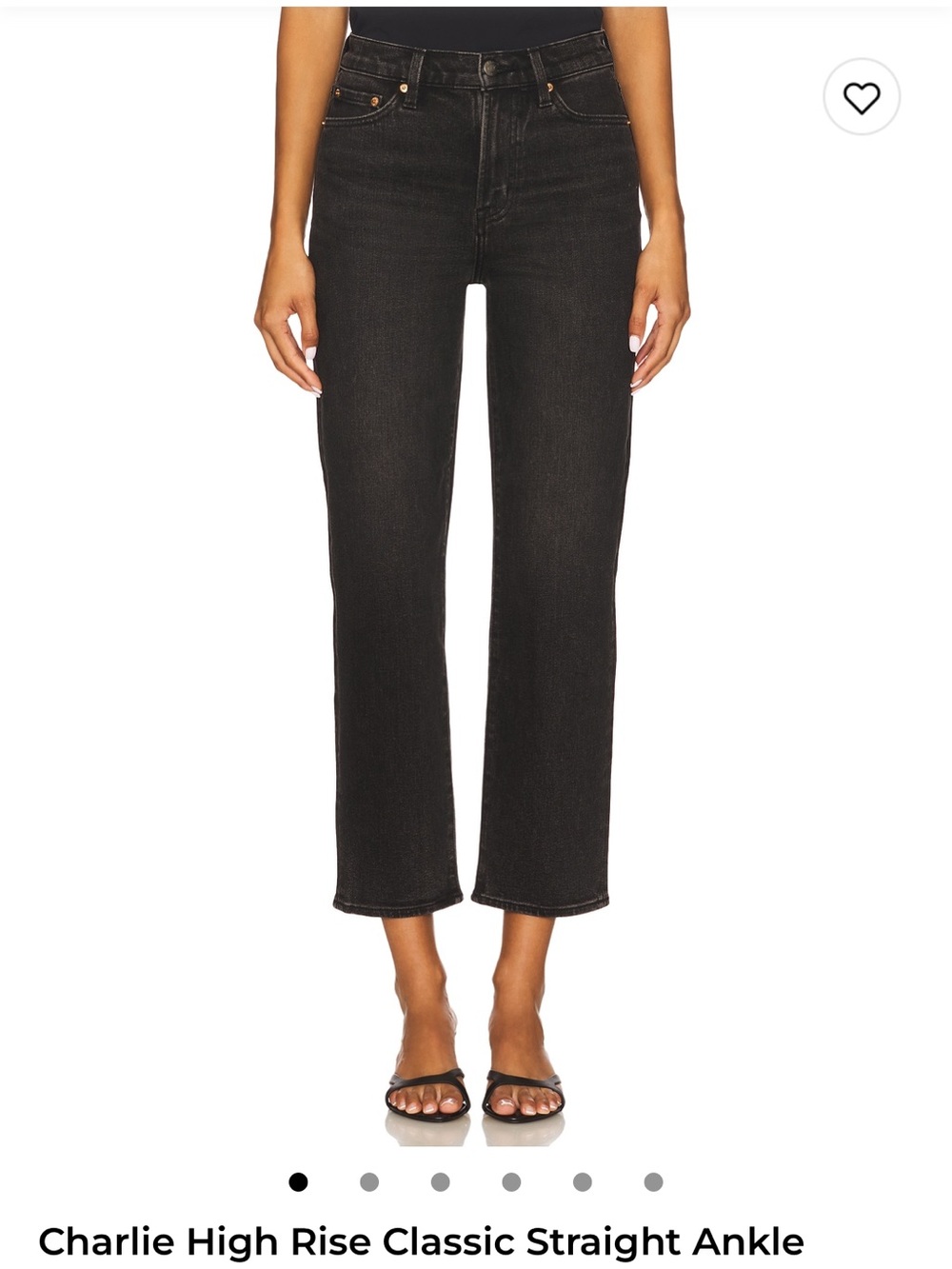 pistola Black Washed Ankle Straight Jeans
